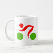 サイクリングカッコいいロゴ コーヒーマグカップ (左)