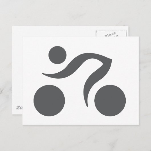 サイクリングカッコいいロゴ ポストカード (正面/裏面)