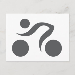 サイクリングカッコいいロゴ ポストカード