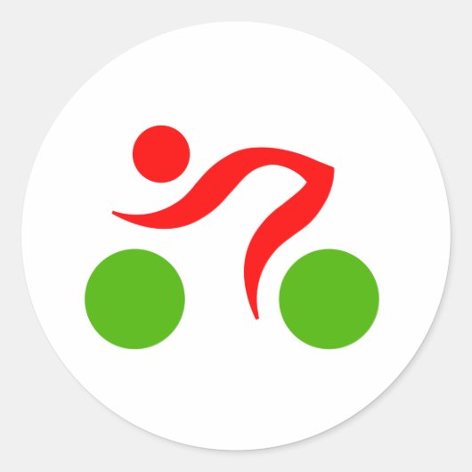 サイクリングカッコいいロゴ ラウンドシール (正面)