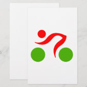 サイクリングカッコいいロゴ 便箋 (正面/裏面)