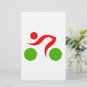 サイクリングカッコいいロゴ 便箋 (スタンド正面)