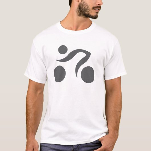サイクリングカッコいいロゴ Tシャツ (正面)