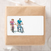 サイクリングカップル ラベル (インサイチュ)