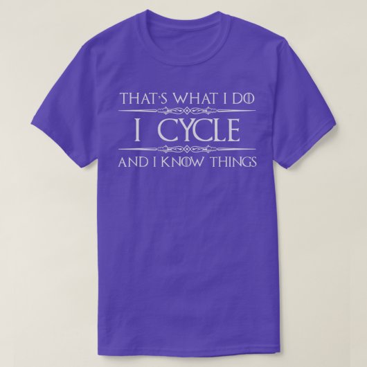 サイクリングギフトIサイクルI Know Things F Tシャツ (デザイン正面)
