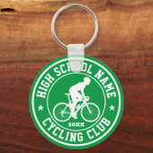 サイクリングクラブサイクリストパーソナライズされたアウトドアスポーツ キーホルダー (正面)