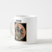 サイクリングクラブチームデザイン 男性へ コーヒーマグカップ (正面左)