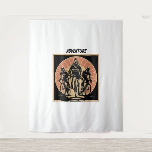 サイクリングクラブチームデザイン 男性へ タペストリー (正面)