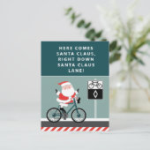 サイクリングクリスマスカード おもしろ自転車デザイン シーズンポストカード (スタンド正面)