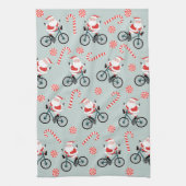サイクリングクリスマスキッチンタオル キッチンタオル (縦)