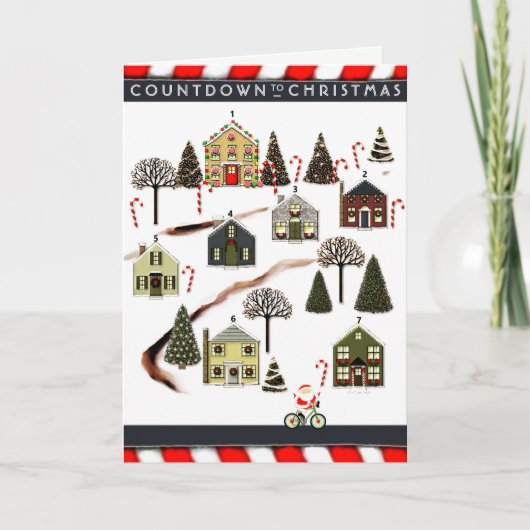 サイクリングクリスマスホリデーカード シーズンカード (正面)