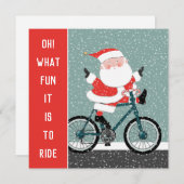 サイクリングクリスマスホリデーグリーティングカード シーズンカード (正面/裏面)