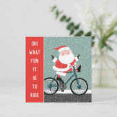 サイクリングクリスマスホリデーグリーティングカード シーズンカード (スタンド正面)