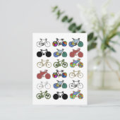 サイクリンググループ化イラストレーション ポストカード (スタンド正面)