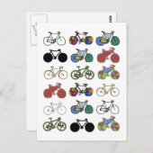 サイクリンググループ化イラストレーション ポストカード (正面/裏面)