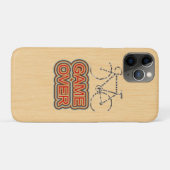 サイクリングゲームオーバー。木目の背景 Case-Mate iPhoneケース (裏面(横))