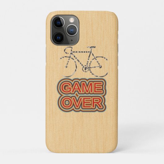 サイクリングゲームオーバー。木目の背景 Case-Mate iPhoneケース (裏)