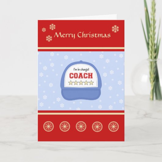 サイクリングコーチのクリスマスの休日のグリーティカスタムング シーズンカード (正面)