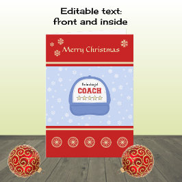 サイクリングコーチのクリスマスの休日のグリーティカスタムング シーズンカード