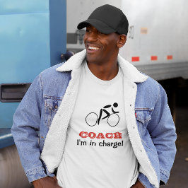サイクリングコーチスポおもしろいートカスタム文字 Tシャツ