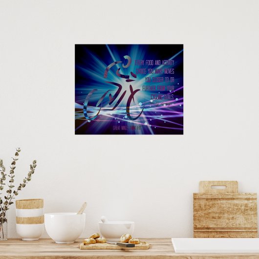 サイクリングゴールポスターフィットネス動機 ポスター (キッチン)