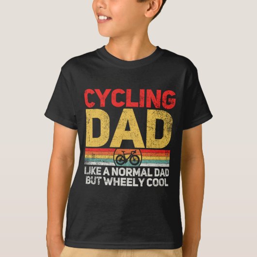 サイクリングサイクリストパパ父の日 Tシャツ (正面)