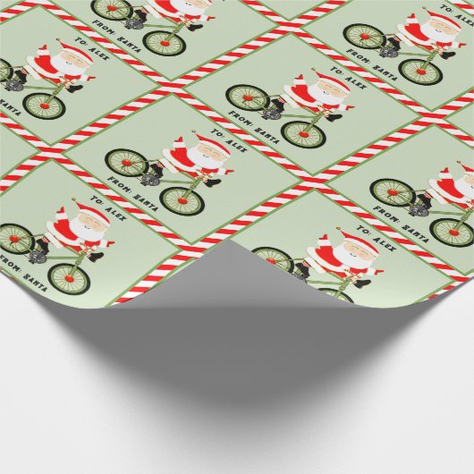 サイクリングサイクリストホリデーギフト ラッピングペーパー (角)