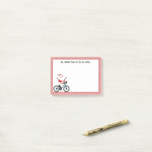 サイクリングサイクリスト・クリスマス ポストイット (デスク上)