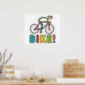 サイクリングサイクリスト ポスター (キッチン)