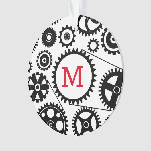 サイクリングサイクリングギアイニシャル自転車モダン オーナメント (正面)