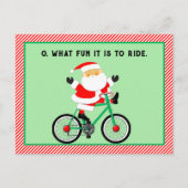 サイクリングサイクリングクリスマスカード シーズンポストカード (正面)