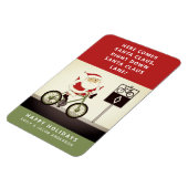 サイクリングサイクリングホリデークリスマスカードマグネット マグネット (左側)