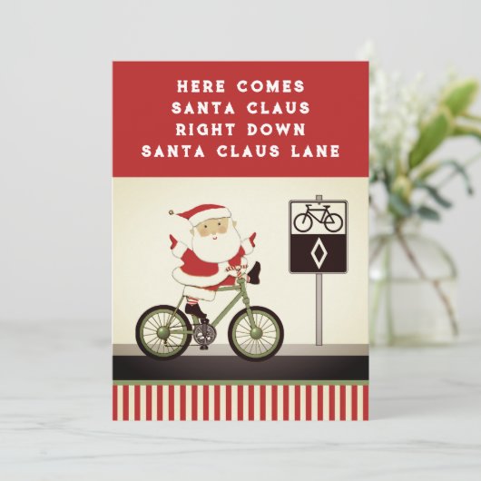 サイクリングサイクリングホリデークリスマスカード (スタンド正面)