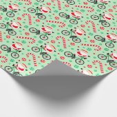 サイクリングサイクリングホリデークリスマスラッピング紙 ラッピングペーパー (角)