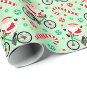 サイクリングサイクリングホリデークリスマスラッピング紙 ラッピングペーパー (ロールコーナー)