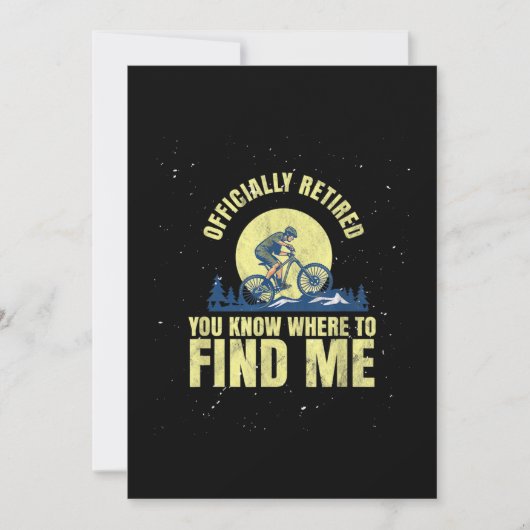 サイクリングサイクリングマウンテンサイクリングリタ退職したイアメント サンキューカード (正面)