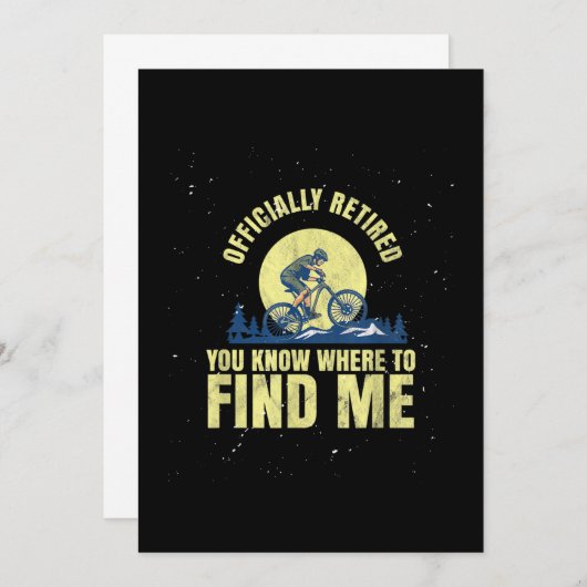 サイクリングサイクリングマウンテンサイクリングリタ退職したイアメント サンキューカード (正面/裏面)