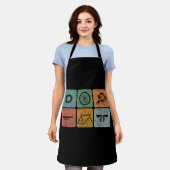 サイクリングサイクリングヴィンテージ自転車パーツサイクリストのギフト エプロン (着用した状態)