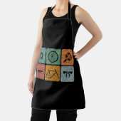 サイクリングサイクリングヴィンテージ自転車パーツサイクリストのギフト エプロン (インサイチュ)