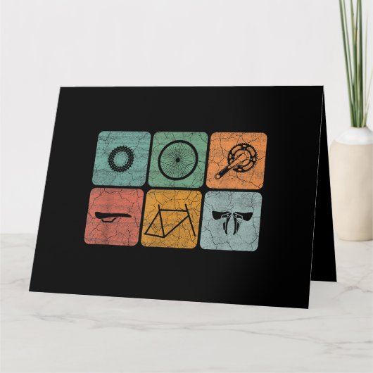 サイクリングサイクリングヴィンテージ自転車パーツサイクリストのギフト カード (正面)