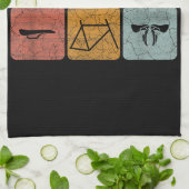 サイクリングサイクリングヴィンテージ自転車パーツサイクリストのギフト キッチンタオル (折り畳み)