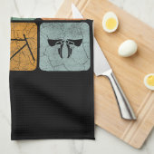 サイクリングサイクリングヴィンテージ自転車パーツサイクリストのギフト キッチンタオル (四つ折り)
