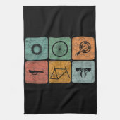 サイクリングサイクリングヴィンテージ自転車パーツサイクリストのギフト キッチンタオル (縦)