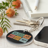 サイクリングサイクリングヴィンテージ自転車パーツサイクリストのギフト キーホルダー (正面右)