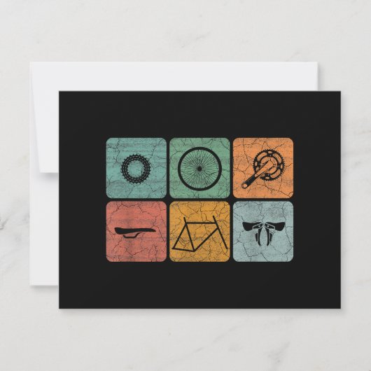 サイクリングサイクリングヴィンテージ自転車パーツサイクリストのギフト シーズンカード (正面)