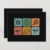 サイクリングサイクリングヴィンテージ自転車パーツサイクリストのギフト シーズンカード (正面/裏面)