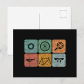 サイクリングサイクリングヴィンテージ自転車パーツサイクリストのギフト シーズンポストカード (正面/裏面)