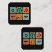 サイクリングサイクリングヴィンテージ自転車パーツサイクリストのギフト スクエア名刺 (正面/裏面)