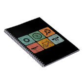 サイクリングサイクリングヴィンテージ自転車パーツサイクリストのギフト ノートブック (右側)