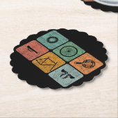 サイクリングサイクリングヴィンテージ自転車パーツサイクリストのギフト ペーパーコースター (アングル)